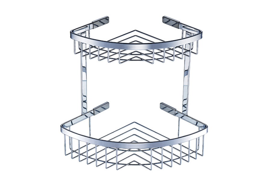 CS2529 - 2 Tier Stainless Steel 304 Bathroom Corner Basket